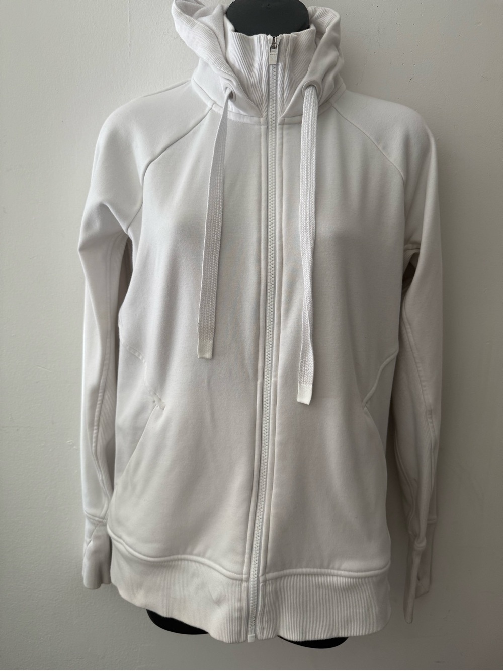 Athleta White Full-Zip Hoodie Jacket